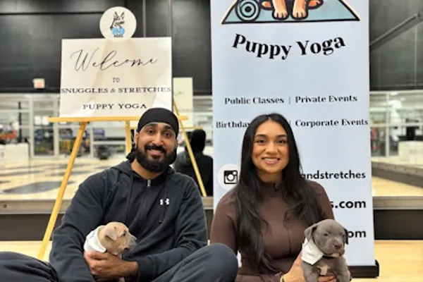 Snuggles and Stretches Puppy Yoga
